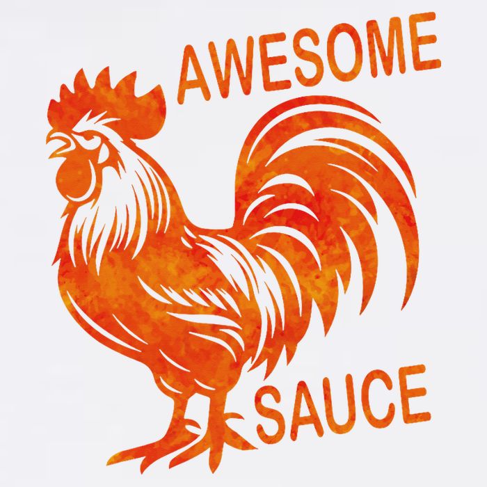 Awesome Sauce With Picture Of Rooster Garment-Dyed Sweatshirt