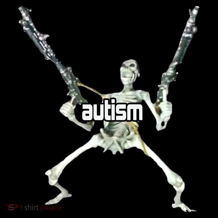 Autism Skeleton With Guns Stripe Pom Pom Beanie