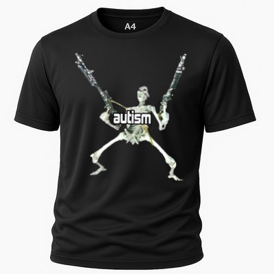 Autism Skeleton With Guns Performance Shirt