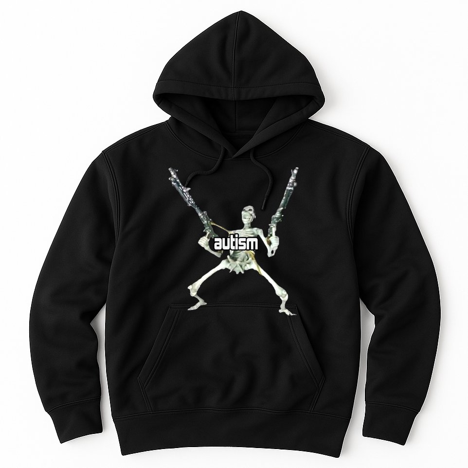 Autism Skeleton With Guns Hoodie