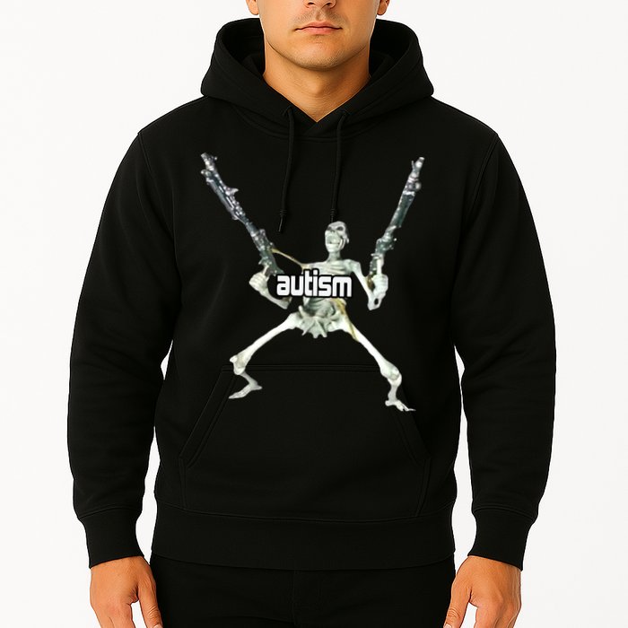 Autism Skeleton With Guns Hoodie