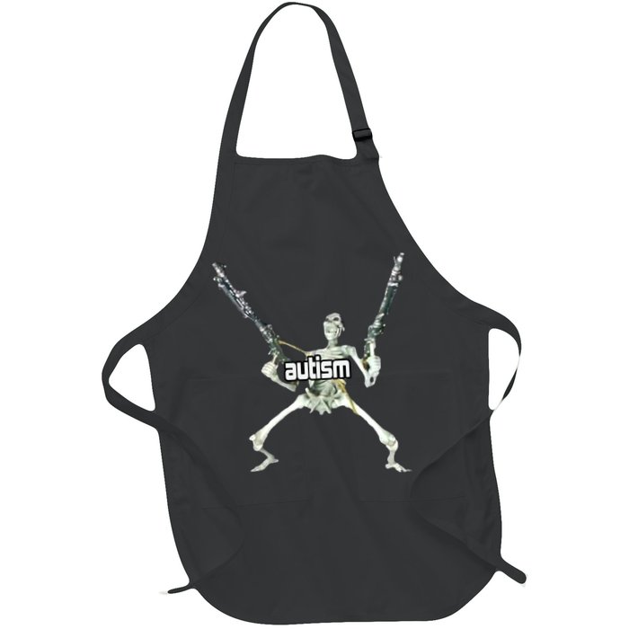 Autism Skeleton With Guns Apron