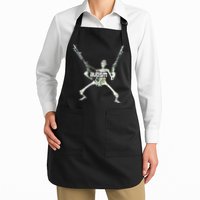 Autism Skeleton With Guns Apron