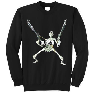 Autism Skeleton With Guns Sweatshirt