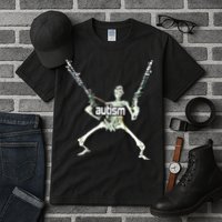 Autism Skeleton With Guns Tall T-Shirt