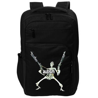 Autism Skeleton With Guns Impact Tech Backpack