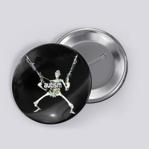 Autism Skeleton With Guns Button