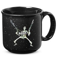 Autism Skeleton With Guns 15oz Campfire Ceramic Mug