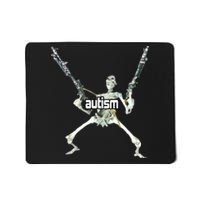 Autism Skeleton With Guns Mousepad