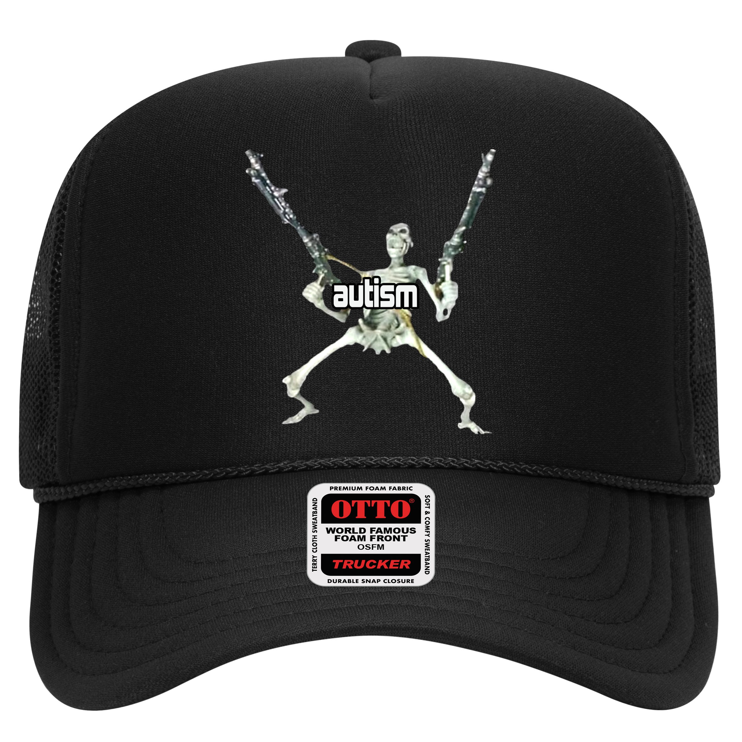 Autism Skeleton With Guns Hat