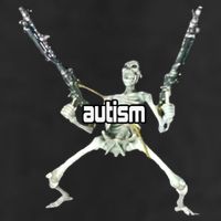 Autism Skeleton With Guns Golf Towel