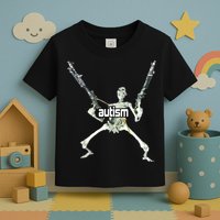 Autism Skeleton With Guns Toddler T-Shirt