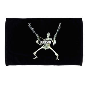 Autism Skeleton With Guns Microfiber Hand Towel