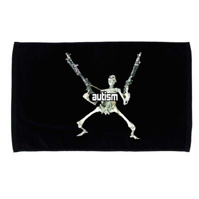 Autism Skeleton With Guns Microfiber Hand Towel