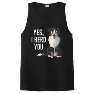 Australian Shepherd Yes I Herd You Aussie Owner Lover Gift PosiCharge Competitor Tank