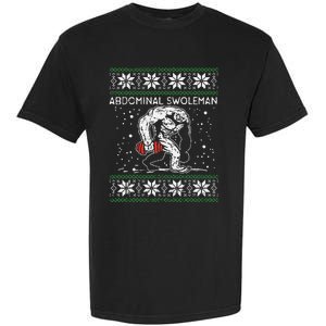 Abdominal Swoleman Yeti Fun Christmas Gym Weightlifter Gift Garment-Dyed Heavyweight T-Shirt