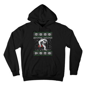 Abdominal Swoleman Yeti Fun Christmas Gym Weightlifter Gift Hoodie