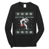 Abdominal Swoleman Yeti Fun Christmas Gym Weightlifter Gift Long Sleeve Shirt