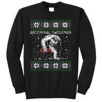 Abdominal Swoleman Yeti Fun Christmas Gym Weightlifter Gift Sweatshirt