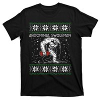 Abdominal Swoleman Yeti Fun Christmas Gym Weightlifter Gift T-Shirt