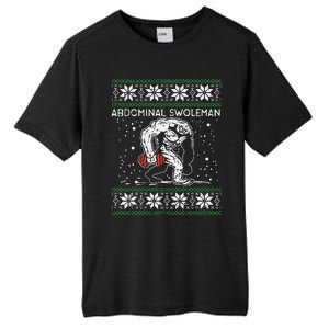 Abdominal Swoleman Yeti Fun Christmas Gym Weightlifter Gift Tall Fusion ChromaSoft Performance T-Shirt