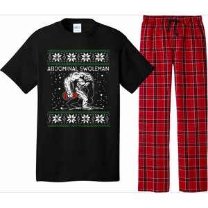 Abdominal Swoleman Yeti Fun Christmas Gym Weightlifter Gift Pajama Set