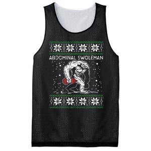 Abdominal Swoleman Yeti Fun Christmas Gym Weightlifter Gift Mesh Reversible Basketball Jersey Tank