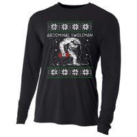 Abdominal Swoleman Yeti Fun Christmas Gym Weightlifter Gift Cooling Performance Long Sleeve Crew