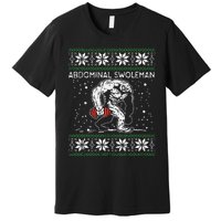 Abdominal Swoleman Yeti Fun Christmas Gym Weightlifter Gift Premium T-Shirt