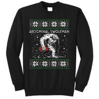 Abdominal Swoleman Yeti Fun Christmas Gym Weightlifter Gift Tall Sweatshirt