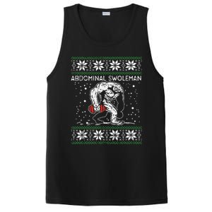 Abdominal Swoleman Yeti Fun Christmas Gym Weightlifter Gift PosiCharge Competitor Tank