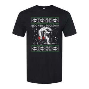 Abdominal Swoleman Yeti Fun Christmas Gym Weightlifter Gift Softstyle CVC T-Shirt