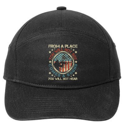 A Sound You Will Not Hear Marksmanship Long Range Shooting 7-Panel Snapback Hat