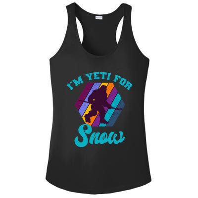 Alpine Ski Yeti Retro Vintage Slope Downhill Skiing Skier Ladies PosiCharge Competitor Racerback Tank