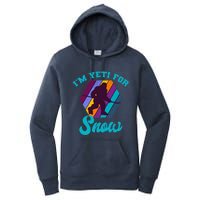 Alpine Ski Yeti Retro Vintage Slope Downhill Skiing Skier Women's Pullover Hoodie