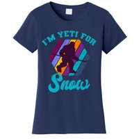 Alpine Ski Yeti Retro Vintage Slope Downhill Skiing Skier Women's T-Shirt