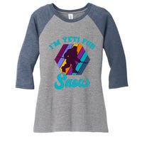 Alpine Ski Yeti Retro Vintage Slope Downhill Skiing Skier Women's Tri-Blend 3/4-Sleeve Raglan Shirt