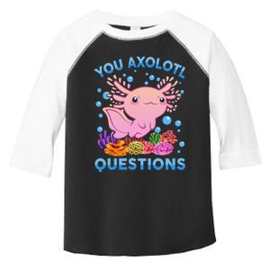 Axolotl Shirt You Axolotl Questions Pink Cute  Toddler Fine Jersey T-Shirt