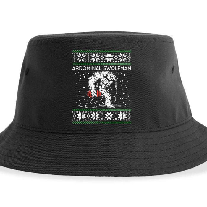 Abdominal Swoleman Yeti Fun Christmas Gym Weightlifter Gift  Sustainable Bucket Hat