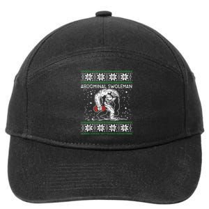 Abdominal Swoleman Yeti Fun Christmas Gym Weightlifter Gift  7-Panel Snapback Hat