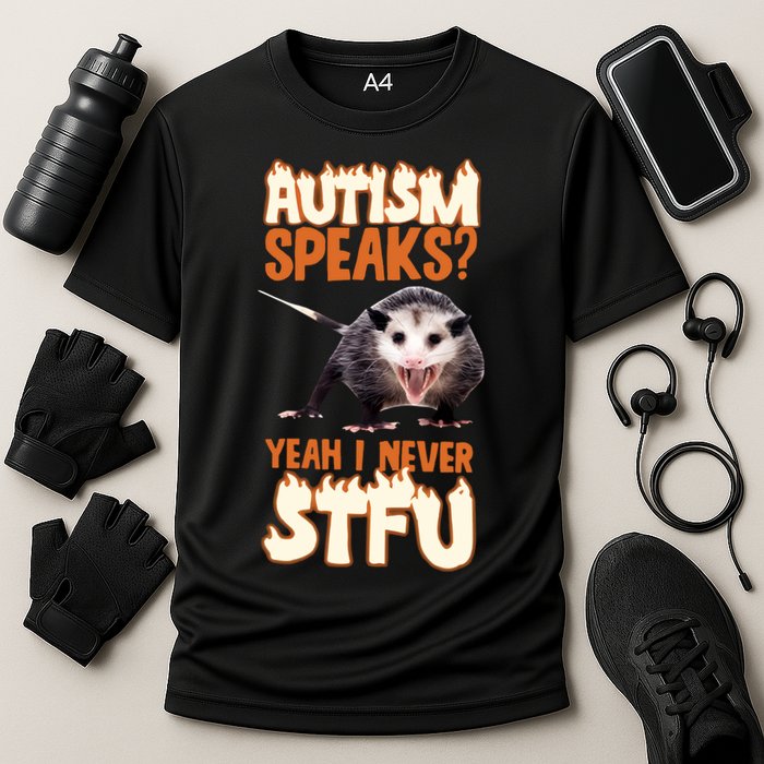 Autism Speaks Yeah I Never Stfu Cooling Performance Crew T-Shirt