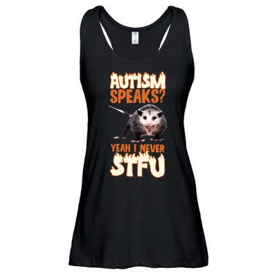 Autism Speaks Yeah I Never Stfu Ladies Essential Flowy Tank