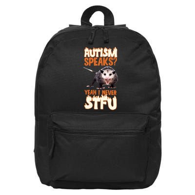 Autism Speaks Yeah I Never Stfu 16 in Basic Backpack
