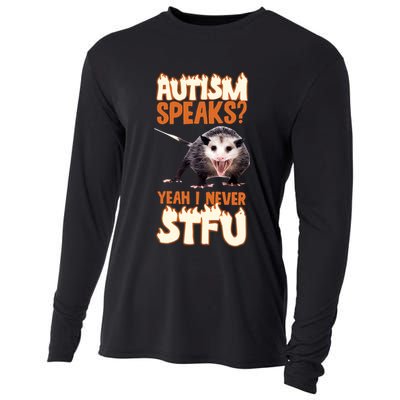 Autism Speaks Yeah I Never Stfu Cooling Performance Long Sleeve Crew