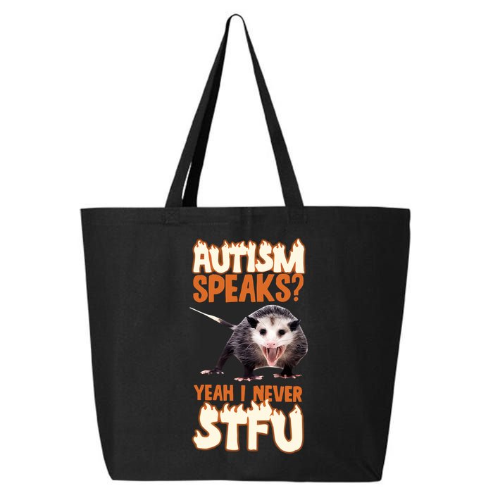 Autism Speaks Yeah I Never Stfu 25L Jumbo Tote