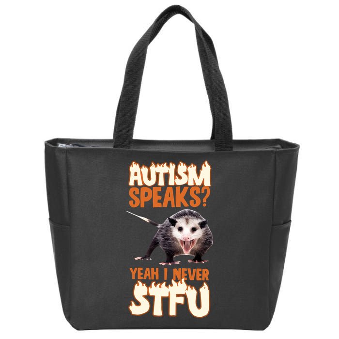 Autism Speaks Yeah I Never Stfu Zip Tote Bag
