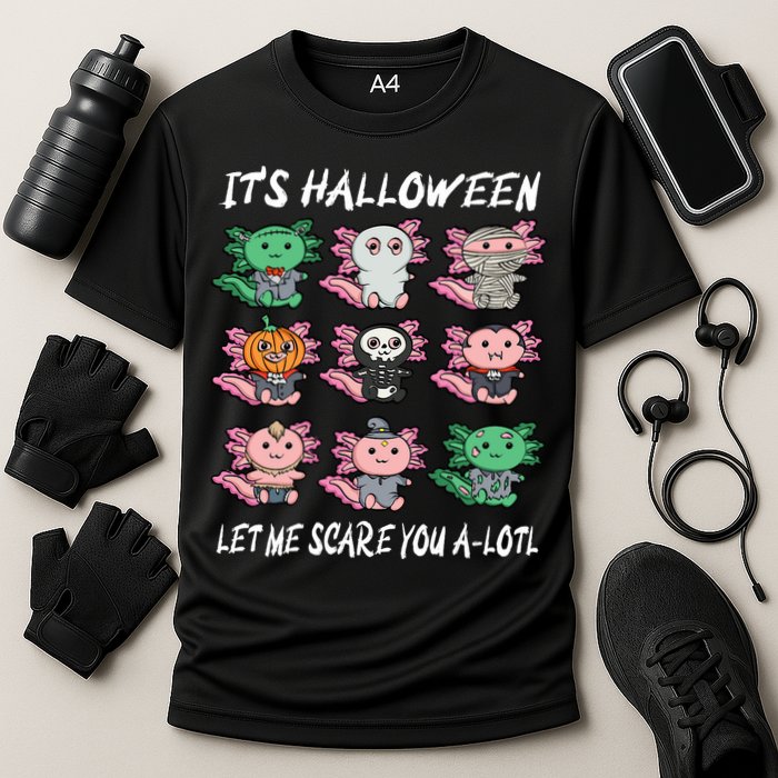 Axolotl Scare You A-Lotl Girl Boy Axolotl Halloween Cooling Performance Crew T-Shirt