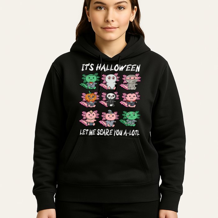 Axolotl Scare You A-Lotl Girl Boy Axolotl Halloween Hoodie