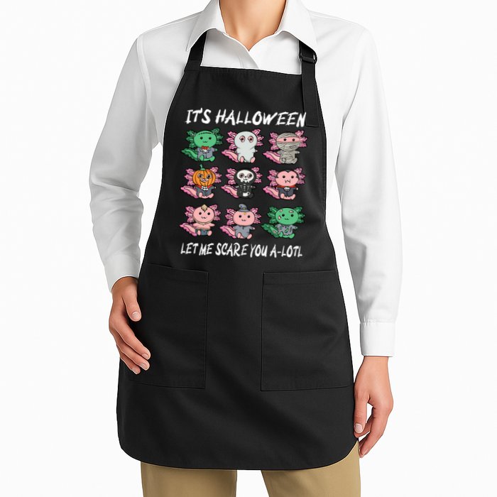 Axolotl Scare You A-Lotl Girl Boy Axolotl Halloween Apron