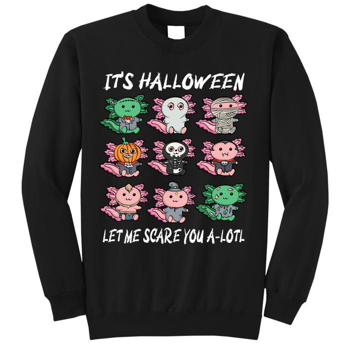 Axolotl Scare You A-Lotl Girl Boy Axolotl Halloween Sweatshirt